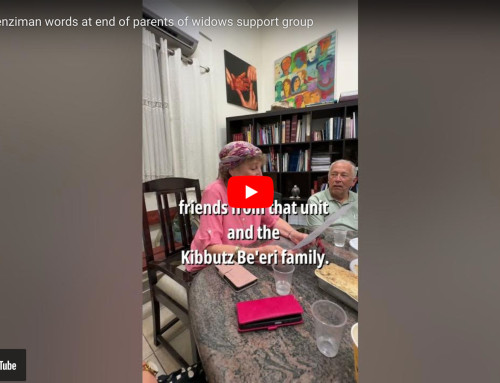 Malka Benziman words at end of parents of widows support group